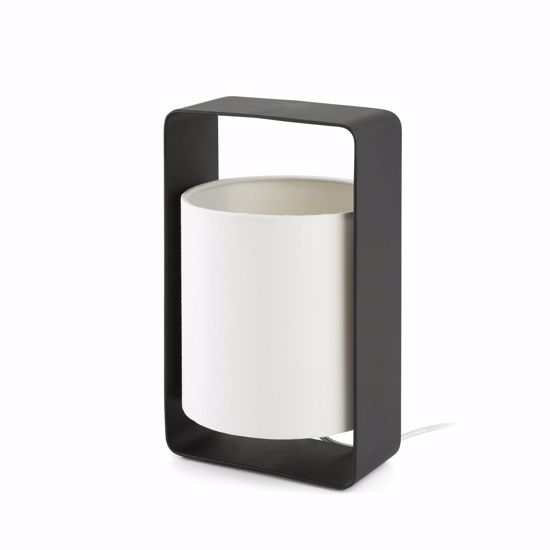 Picture of Faro lula bedside lamp black and white modern design