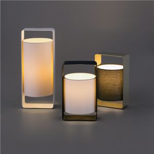 Picture of Faro lula bedside lamp black and white modern design