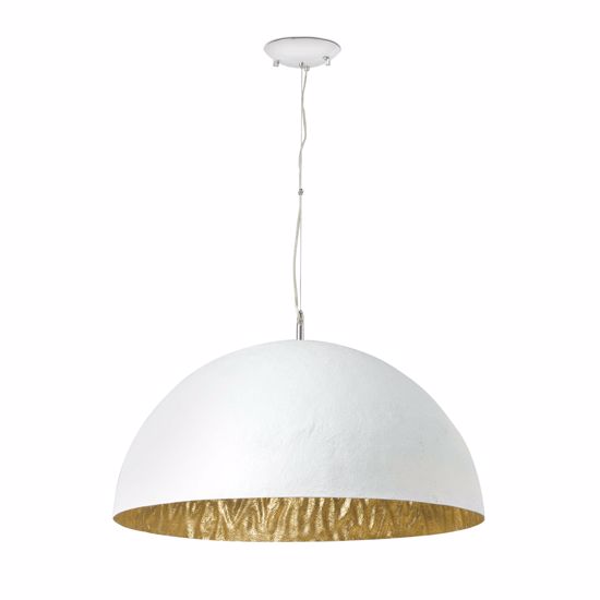 Picture of Faro magma suspended dome ø70cm white and gold