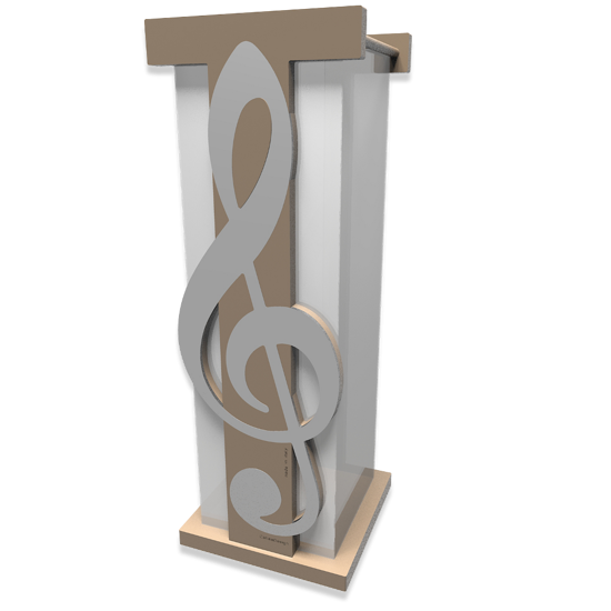Picture of Umbrella rack treble clef aluminium
