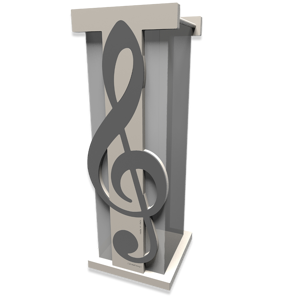 Umbrella rack treble clef quartz grey