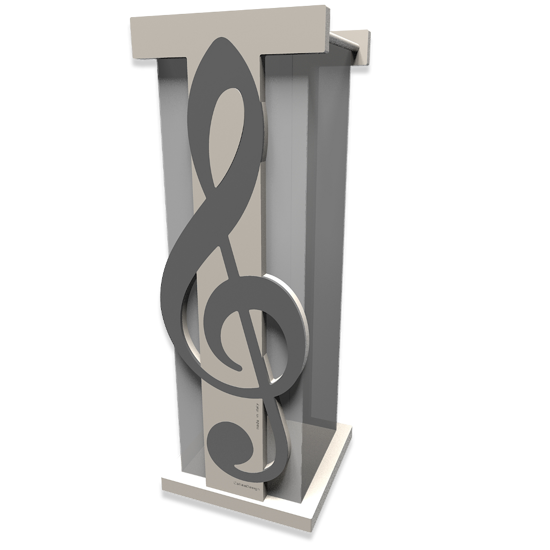 Picture of Umbrella rack treble clef quartz grey