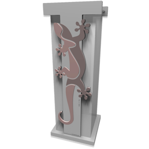 Picture of Callea design modern umbrella rack gecko antique pink