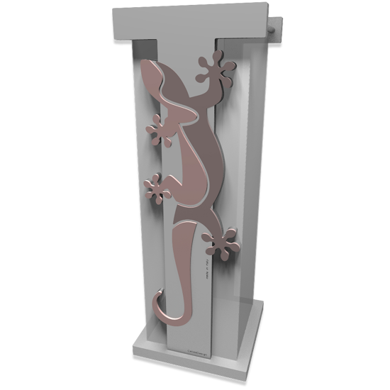 Picture of Callea design modern umbrella rack gecko antique pink