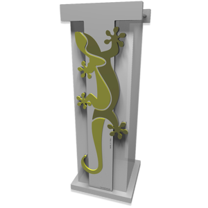 Picture of Callea design modern umbrella rack gecko cedar green 