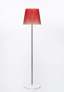 Emporium boemia modern floor lamp with shade in polycarbonate red