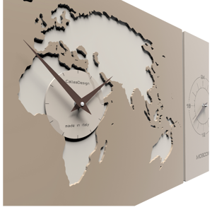 Picture of Callea design cosmo wall clock office white planisphere time zones