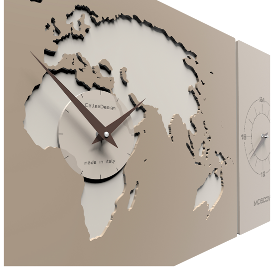 Picture of Callea design cosmo wall clock office white planisphere time zones