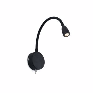 Wall lamp with clip adjustable led black