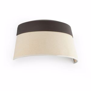 Picture of Faro sac wall lamp in brown metal and beige fabric
