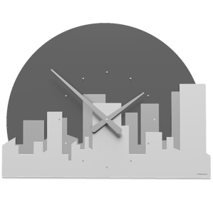 Picture of Callea design skyline wall clock white grey