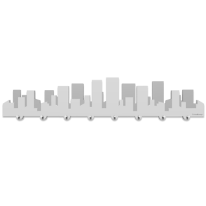 Picture of Callea design skyline metropolis wall key holder white and grey