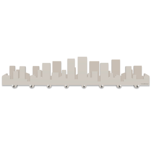 Picture of Callea design skyline metropolis wall key holder modern dove grey