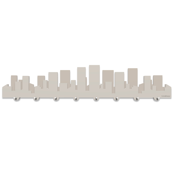 Picture of Callea design skyline metropolis wall key holder modern dove grey