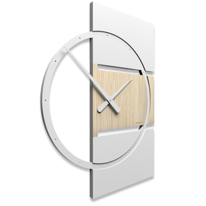 Picture of Callea design wall clock adam modern design pickled oak