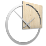 Callea design karl wall clock modern design pickled oak