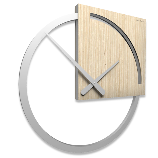 Picture of Callea design karl wall clock modern design pickled oak