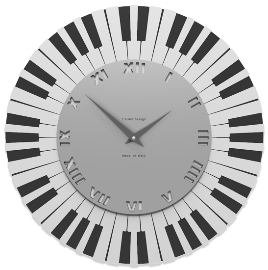 Picture of Callea design donizetti wall clock piano keyboard grey