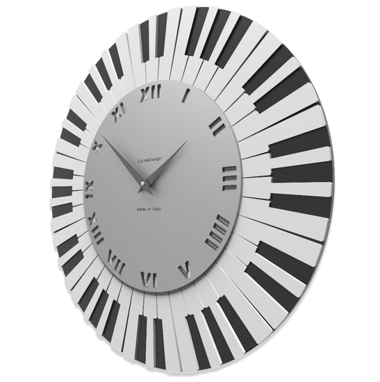 Picture of Callea design donizetti wall clock piano keyboard grey