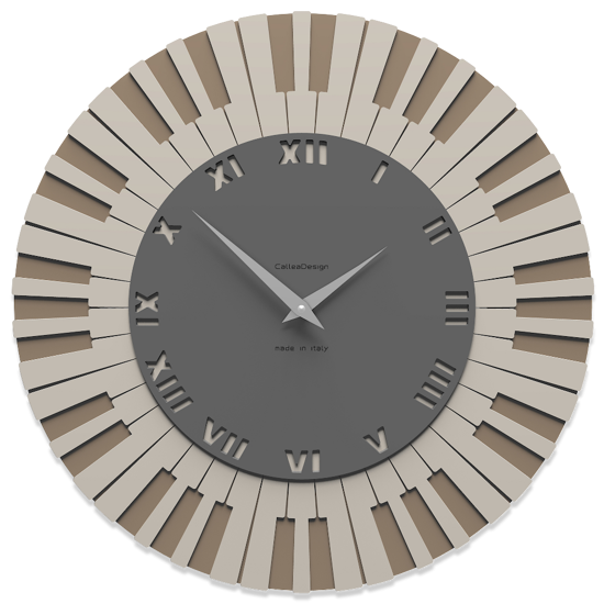 Picture of Callea design donizetti wall clock piano keyboard quartz grey
