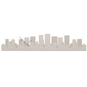 Callea design panoramic skyline wall clock dove grey