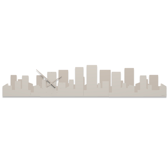 Picture of Callea design panoramic skyline wall clock dove grey