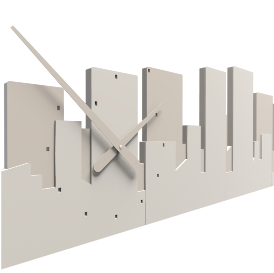 Picture of Callea design panoramic skyline wall clock dove grey