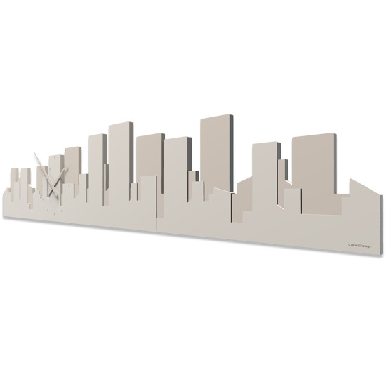 Picture of Callea design panoramic skyline wall clock dove grey