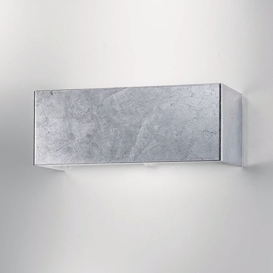 Picture of Antea luce silver rectangular wall lamp 23cm silver