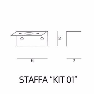 Show details for Linea light kit 01 fixing wall bracket Picture of Linea light kit 01 fixing wall bracket