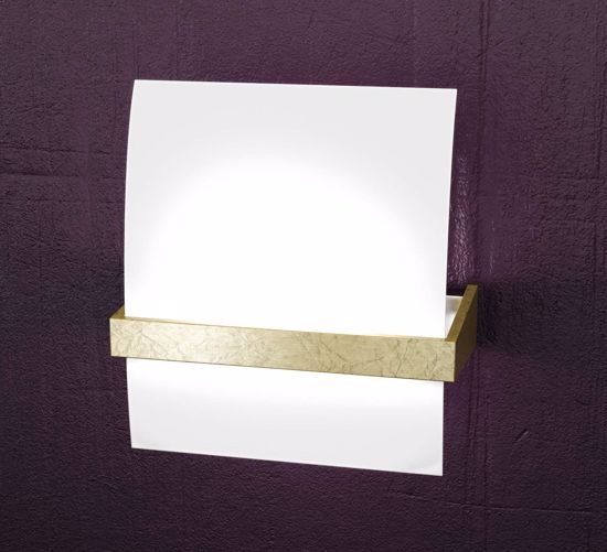 Picture of Toplight wood wall lamp medium wood gold
