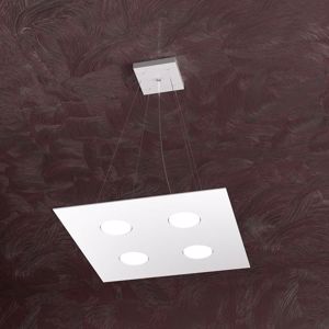 Picture of Squared white pendant light 4 lights top light area
