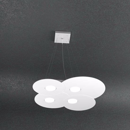 Toplight cloud white chandelier modern design 4 lights