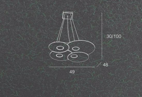 Picture of Toplight cloud white chandelier modern design 4 lights