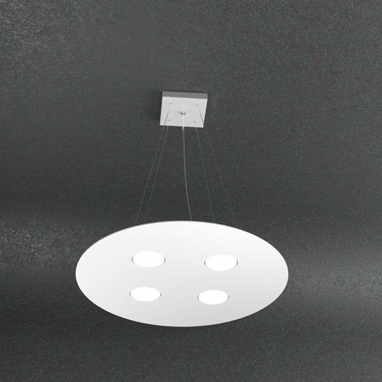 Picture of Toplight white round led chandelier  4 light ø50