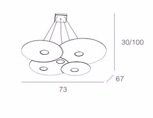 Picture of Toplight cloud white modern suspension 5 lights