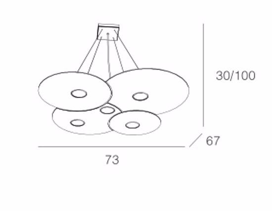 Picture of Toplight cloud white modern suspension 5 lights