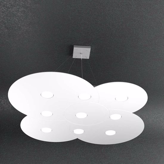 Picture of Toplight cloud large white chandelier modern design 9 lights 89cm