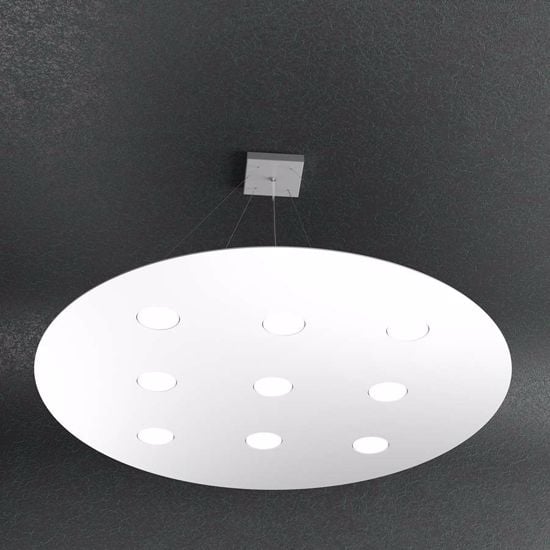 Picture of Toplight cloud large suspension white round 9 lights ø90cm