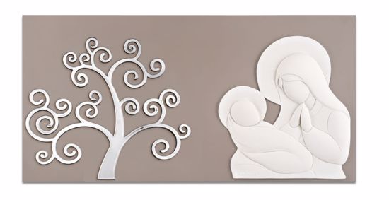 Picture of Memory art above bed motherhood tree of life dove grey