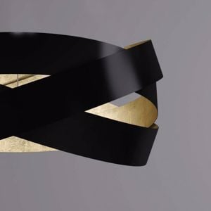 Picture of Marchetti pura suspension ø100cm e27 black and gold leaf