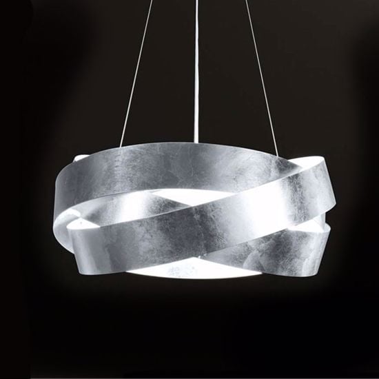 Picture of Marchetti pura led suspension ø100cm silver leaf