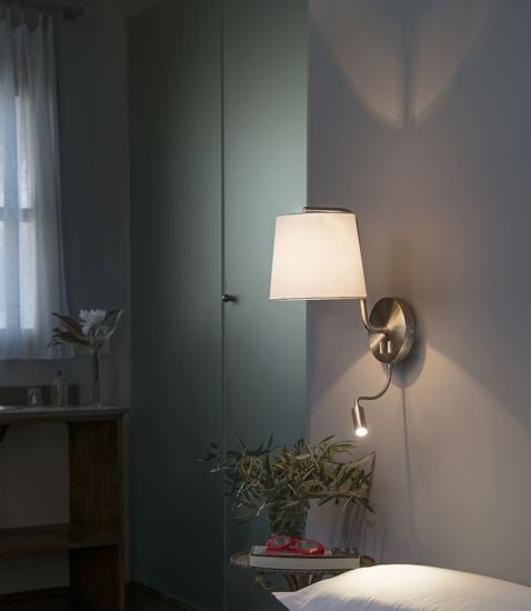 Picture of Aluminium reading led wall lights with switch for bedroom 