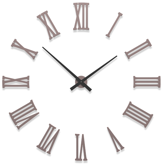 Picture of Callea design da vinci big modular wall clock ø124cm white grey plume roman numerals