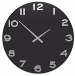 Callea design smarty number modern wall clock black painted