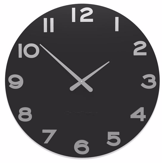 Picture of Callea design smarty number modern wall clock black painted