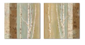 Picture of Manie set of 2 modern wall art 30x30 abstract trees 