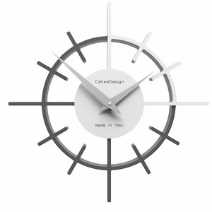 Picture of Callea crosshair modern wall clock ø29 in quartz grey colour
