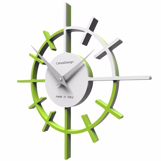 Picture of Callea crosshair wall clock ø29 in apple green colour original style