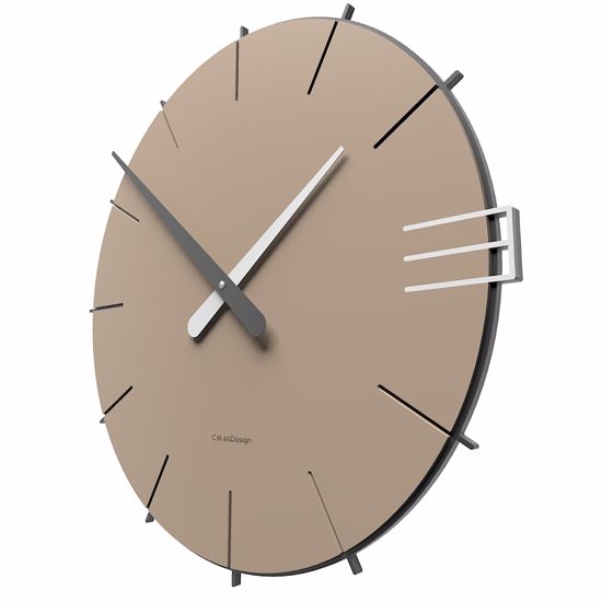Picture of Callea design mike modern wall clock in caffelatte colour